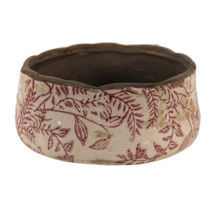 Jardinière en céramique feuilles