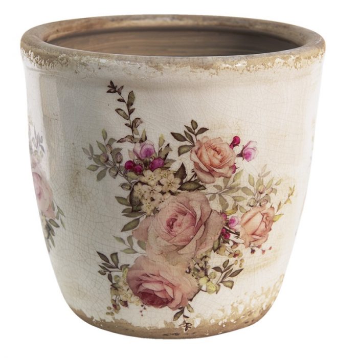 Pot de fleurs d'intérieur avec roses
