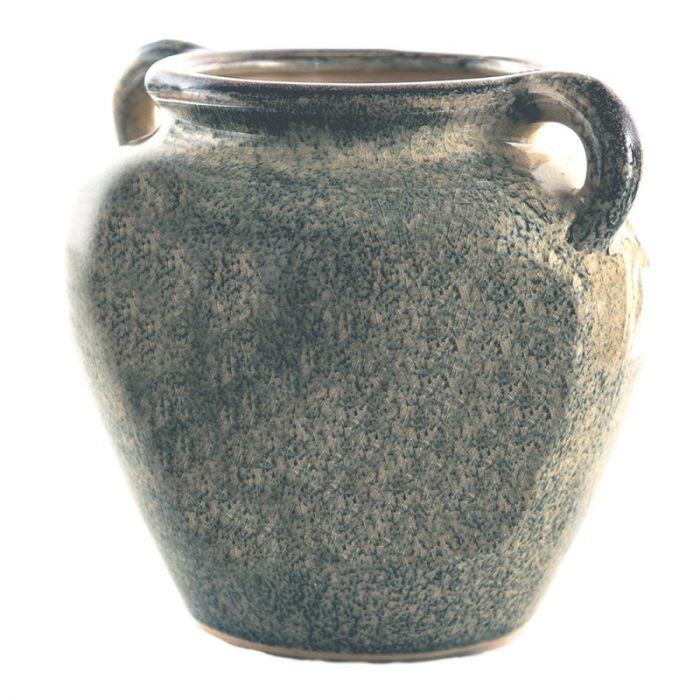 Pot de fleurs en céramique verte