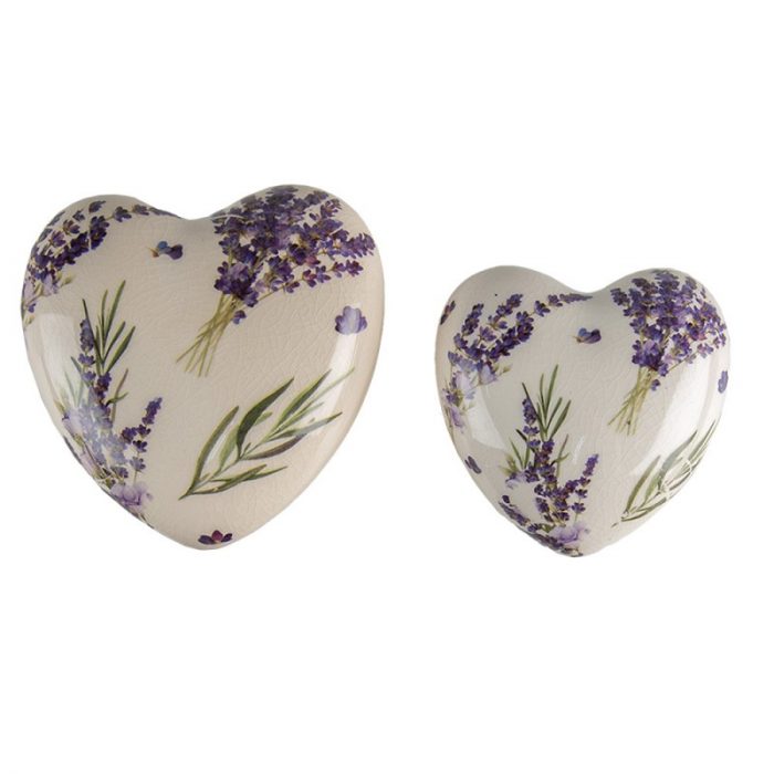 Coeur en céramique lavande – Image 2