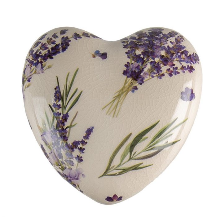 Coeur en céramique lavande