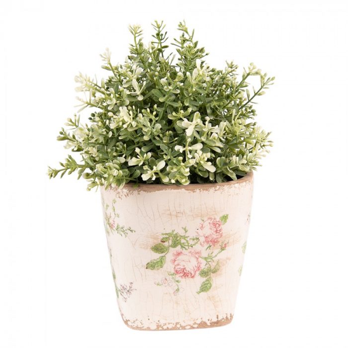 Pot carré avec des roses grand modèle – Image 2