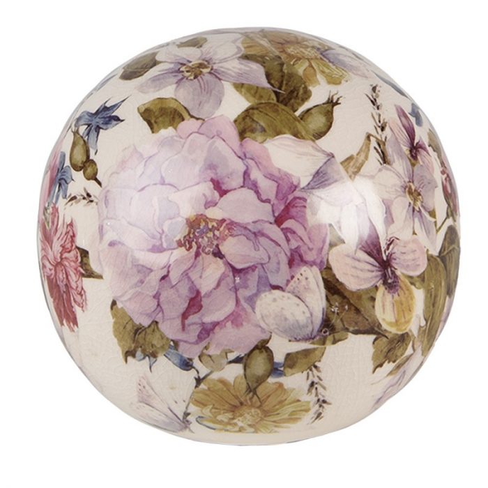 Boule en céramique fleurs