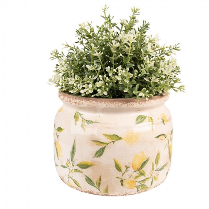 Pot de fleurs décor citrons – Image 2