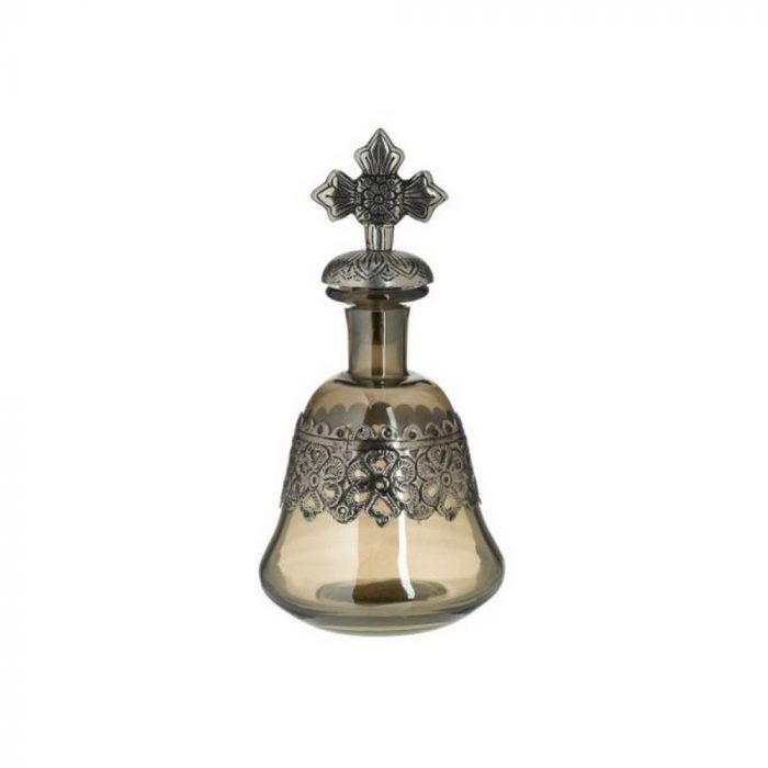 Carafe en verre transparent et métal