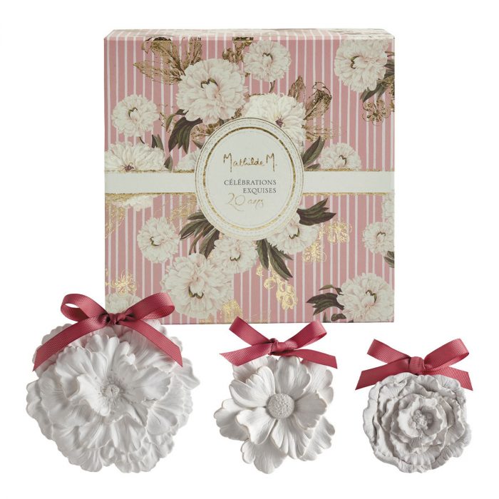 Coffret de 3 fleurs parfumées Célébrations Exquises - Rose Élixir