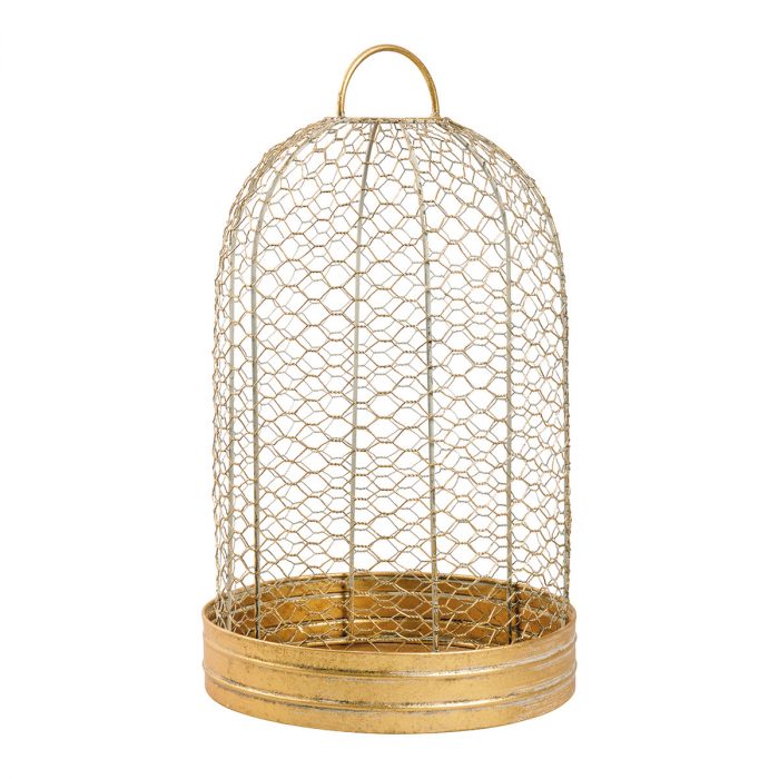 Petite cage champêtre dorée