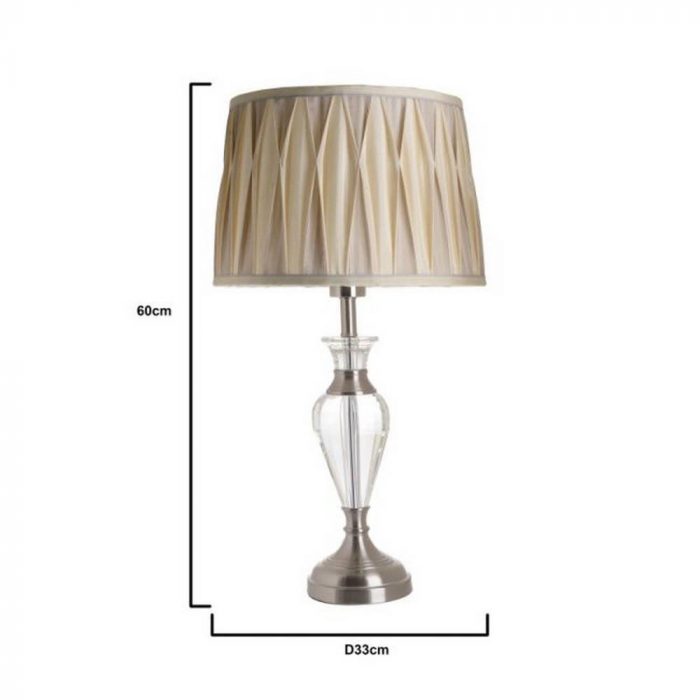 Lampe métal/plexi transparent/argent – Image 2