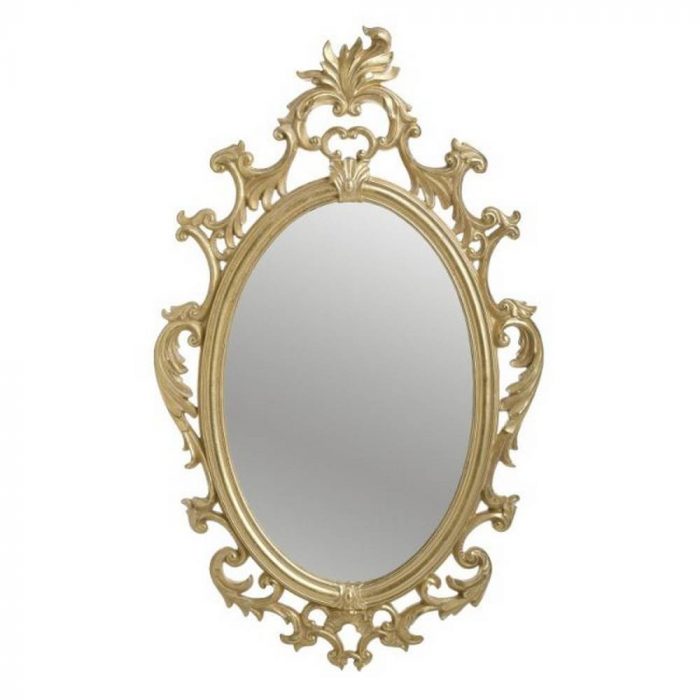 Miroir baroque doré en résine
