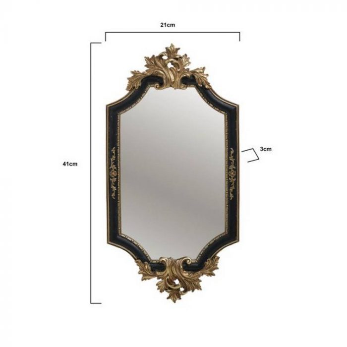 Miroir mural noir/or – Image 4