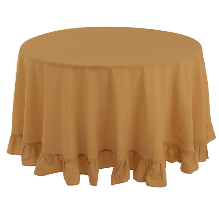 Nappe ronde avec un volant