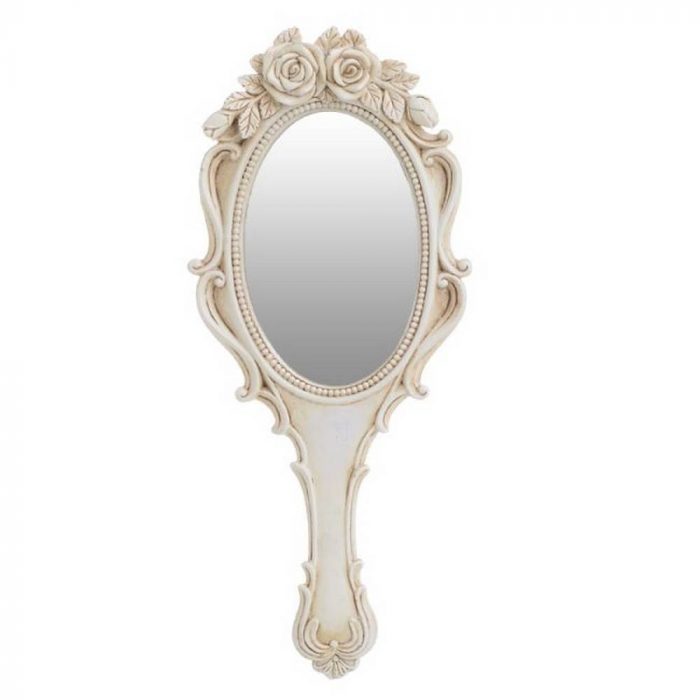 Petit miroir à main en résine