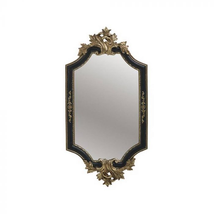 Miroir mural noir/or