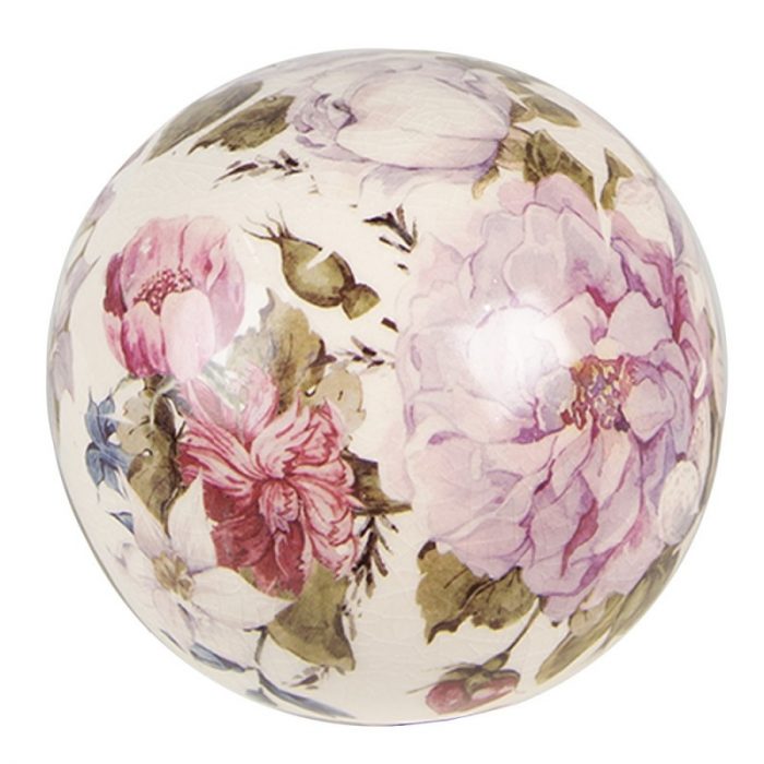 Boule en céramique fleurs