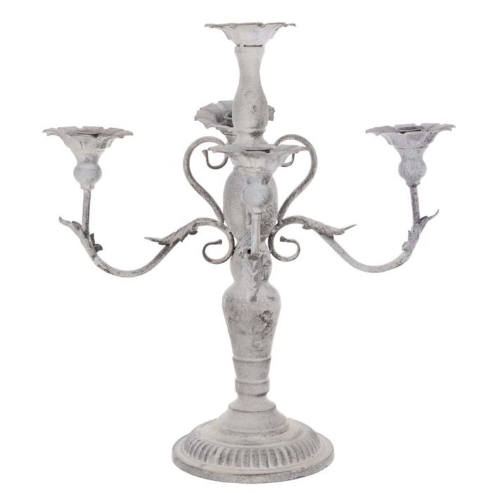 Candélabre en métal gris