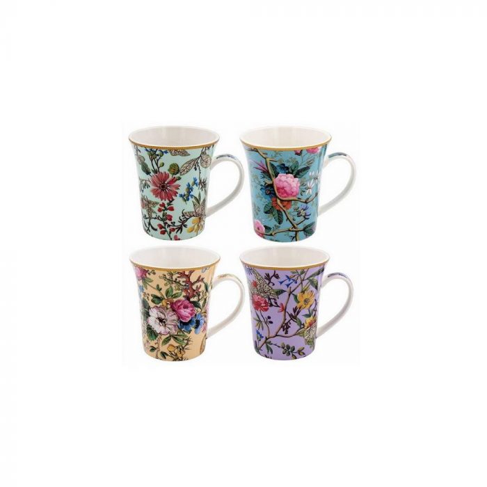 Coffret de 4 mugs en porcelaine
