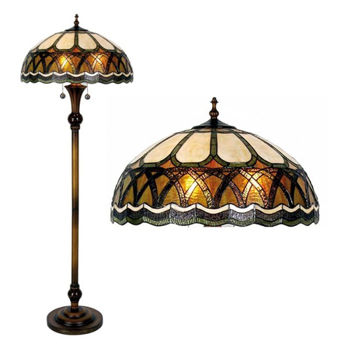 Lampadaire vitrail