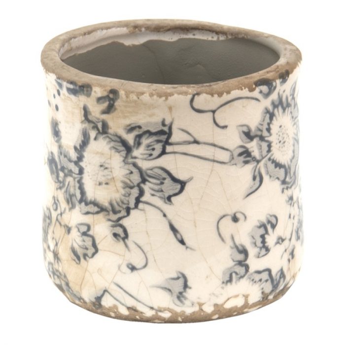 Pot en céramique décor gris