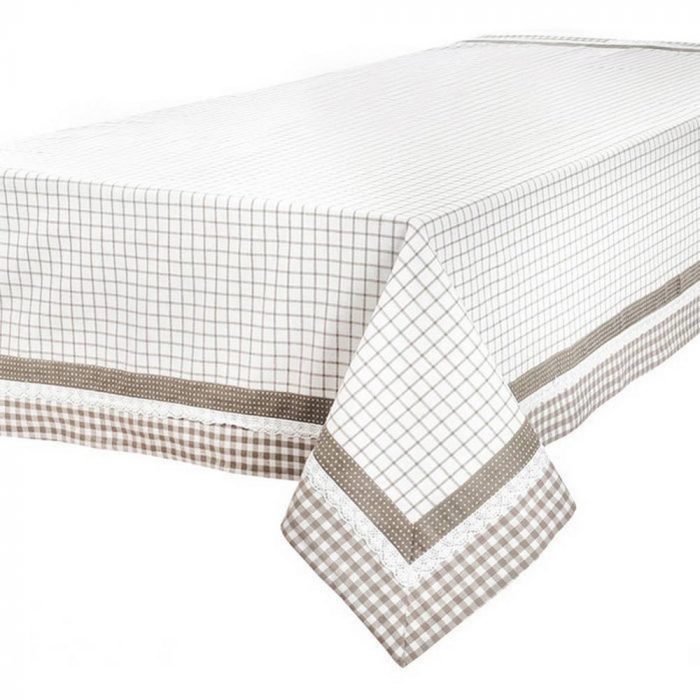 Nappe à carreaux Carlotta et liseré dentelle