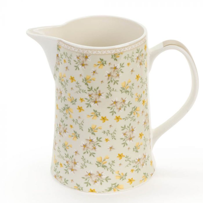 Pichet petites fleurs jaunes