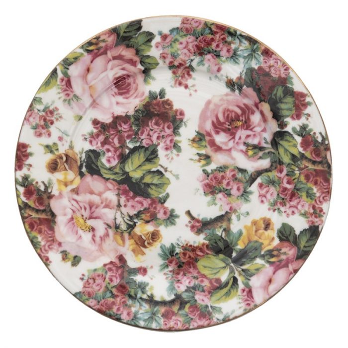 Assiette à dessert fleurs