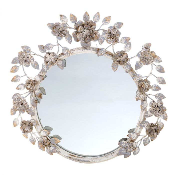 Miroir rond en métal