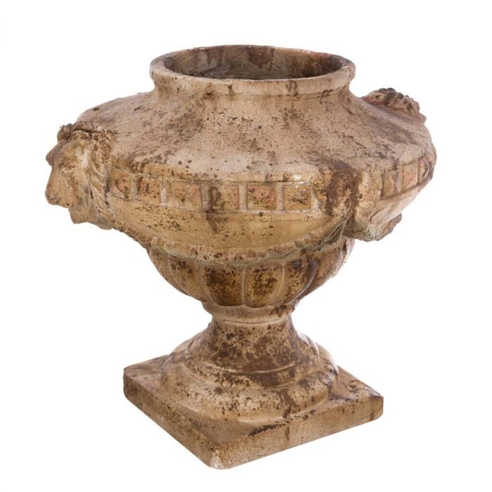Pot antique tête de lion – Image 2