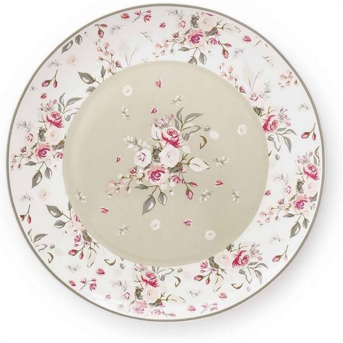 Assiette à dessert décor floral