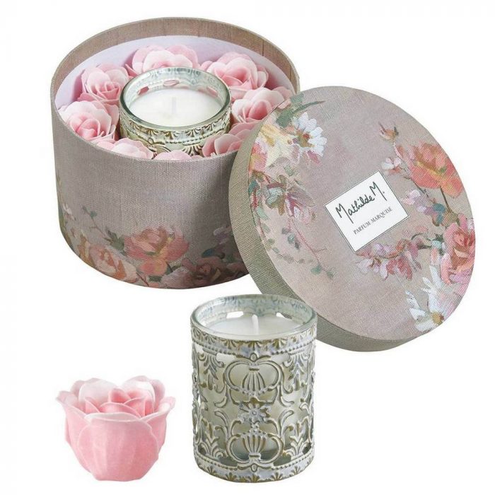 Coffret bougie parfumée et roses de savon - Marquise