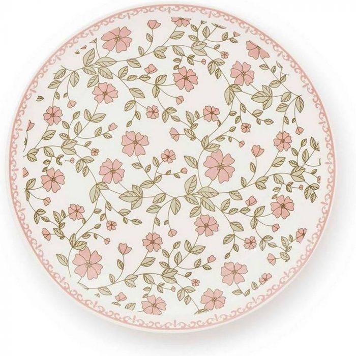 Soucoupe au décor floral