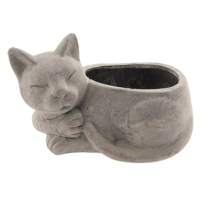 Pot chat en terre cuite