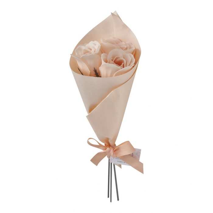 Bouquet de 3 roses de savon nude
