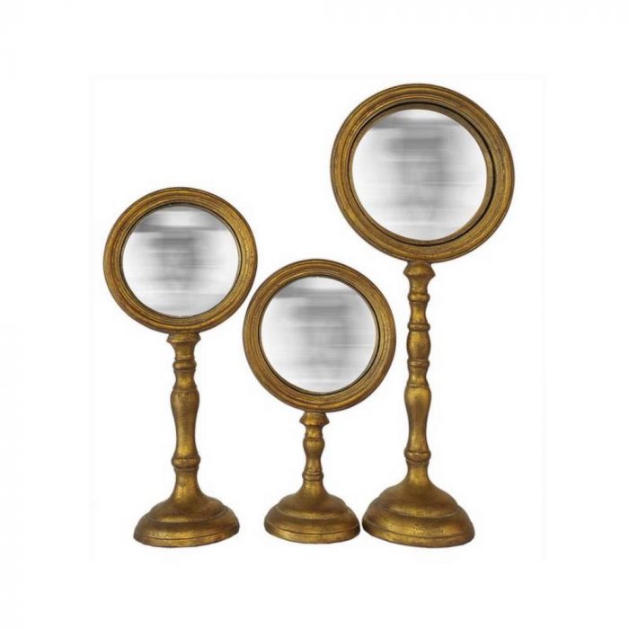Lot de 3 miroirs sur pied