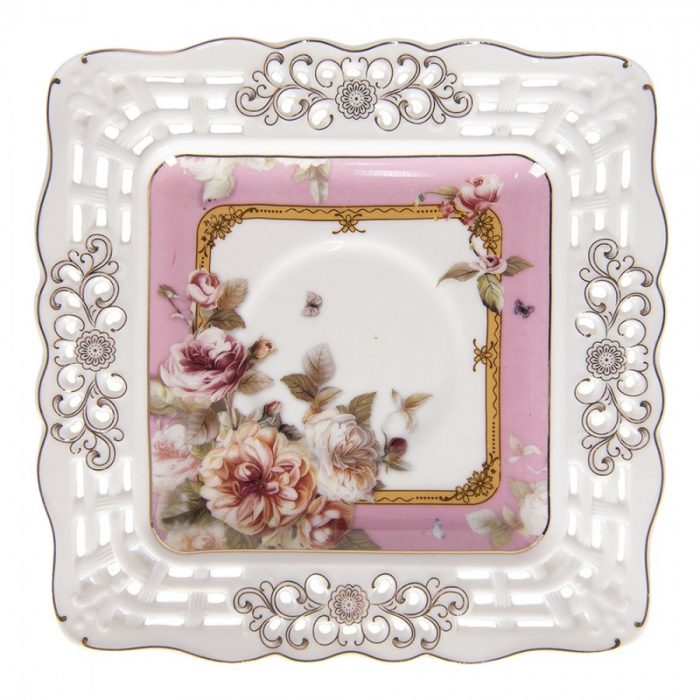 Tasse + soucoupe rose et dorure – Image 3