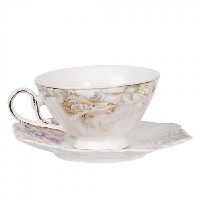 Tasse en porcelaine avec sa soucoupe – Image 2