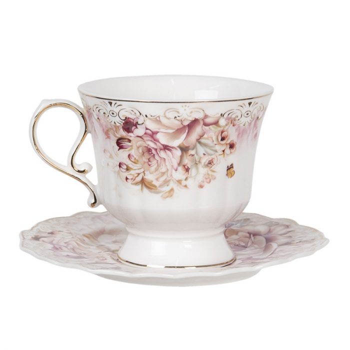 Tasse + soucoupe en porcelaine – Image 2