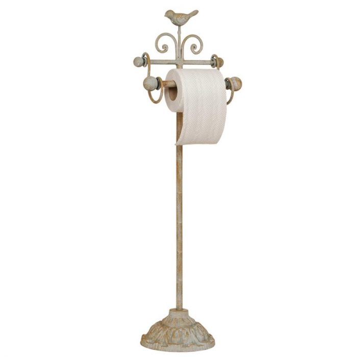 Porte-papier toilette en métal gris