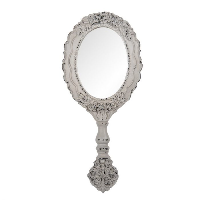 Miroir à main gris