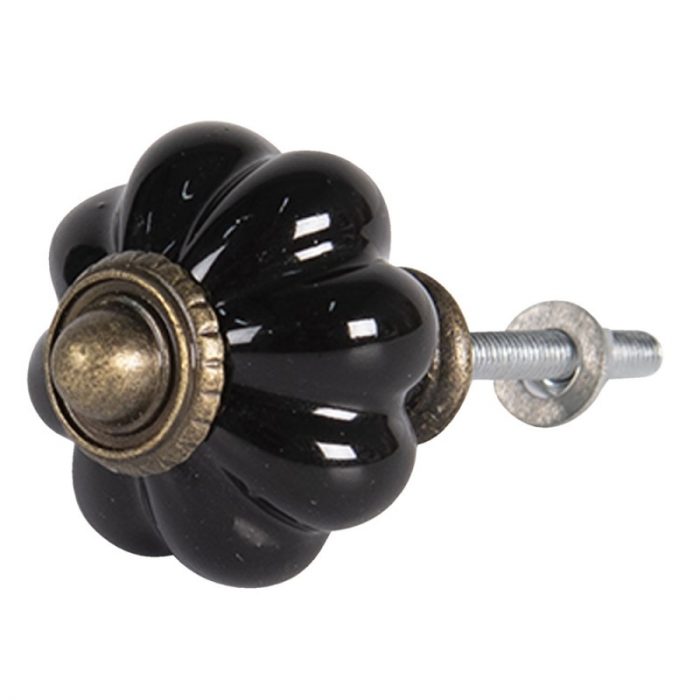 Bouton de porte noir