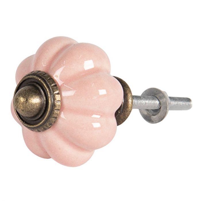 Bouton de porte en céramique rose