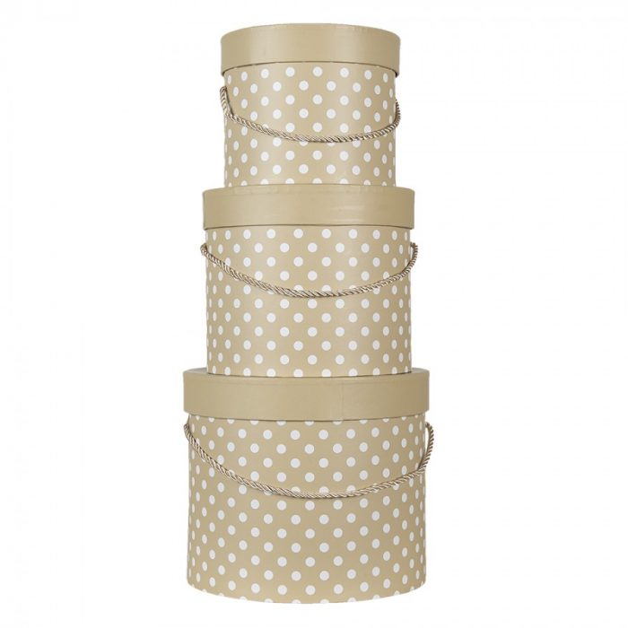 Set de 3 boîtes rondes à pois – Image 3