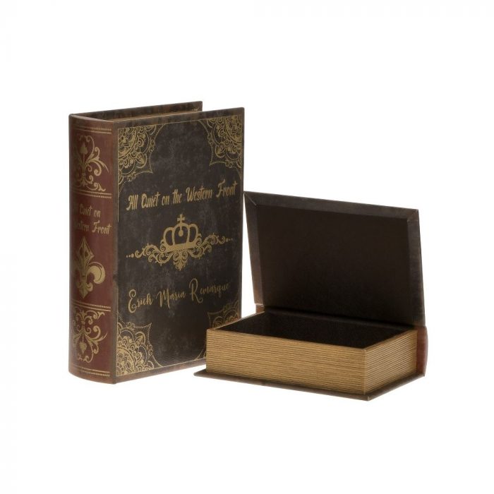Set de deux boîtes livres couronne