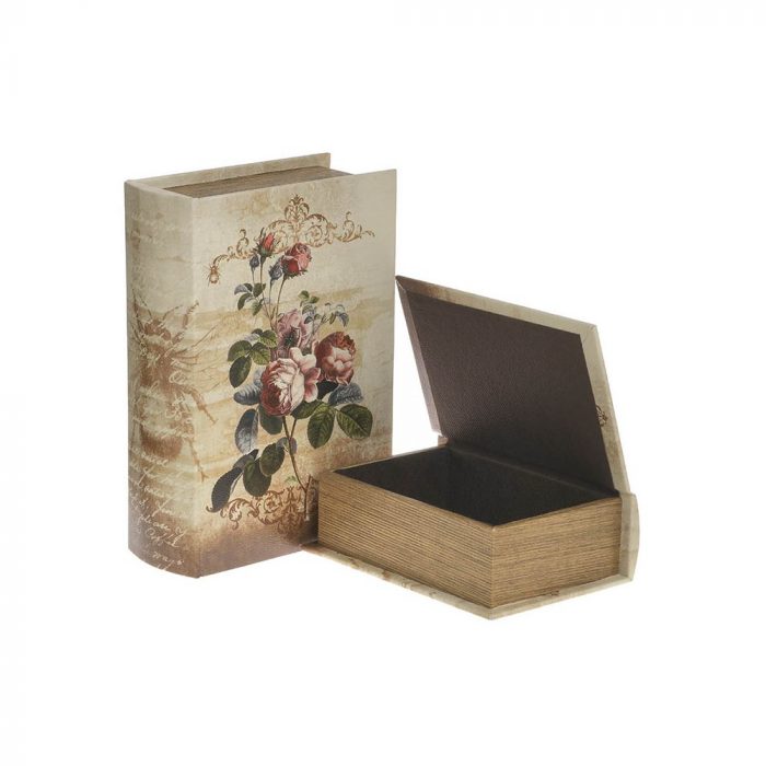 Set de deux boîtes livres roses et papillons
