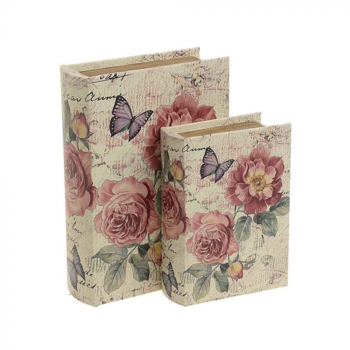 Set de deux boîtes livres papillons