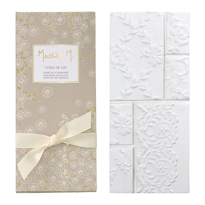 Tablette Dentelle parfumée de Fleurs et d'Or - Voile de Lin