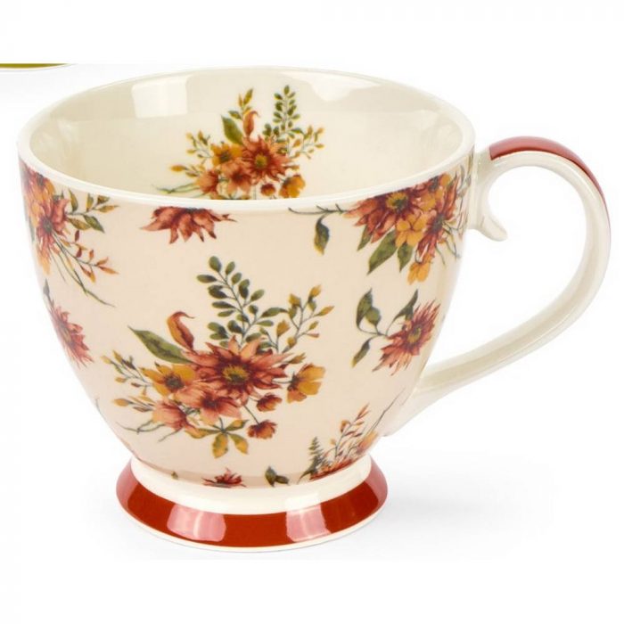 Grande tasse porcelaine fleurs