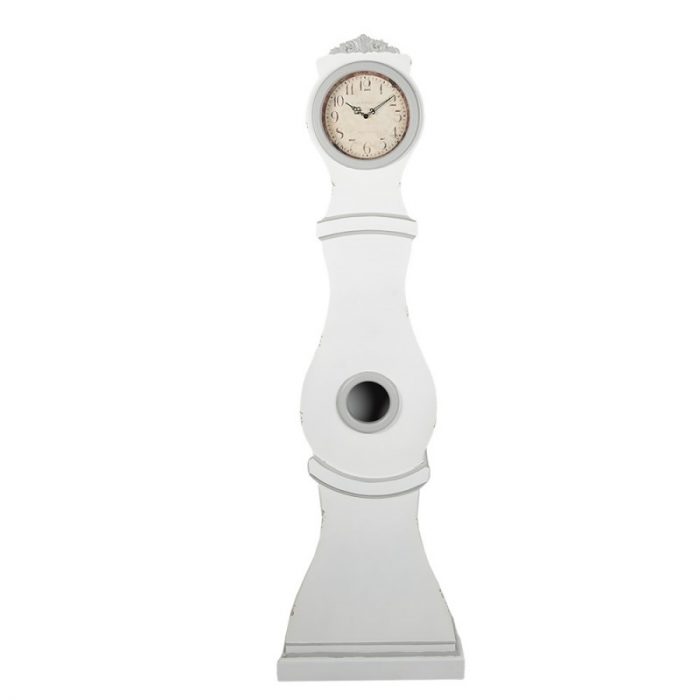 Horloge en bois blanc
