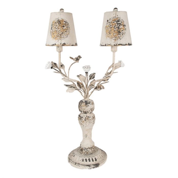 Lampe en métal crème