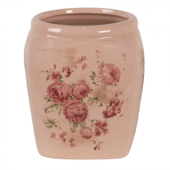 Pot de fleurs petites roses