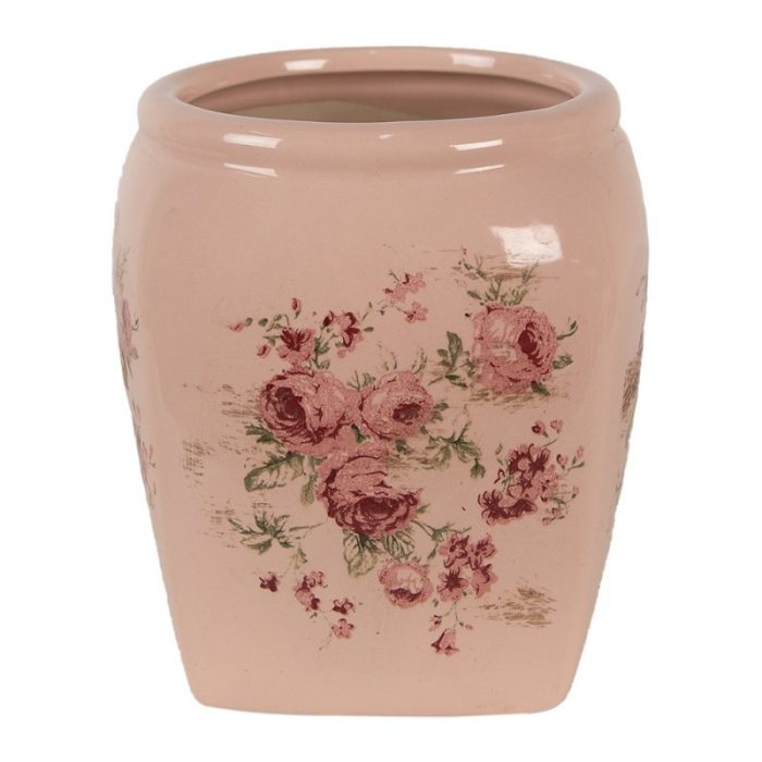 Pot de fleurs rose petit modèle
